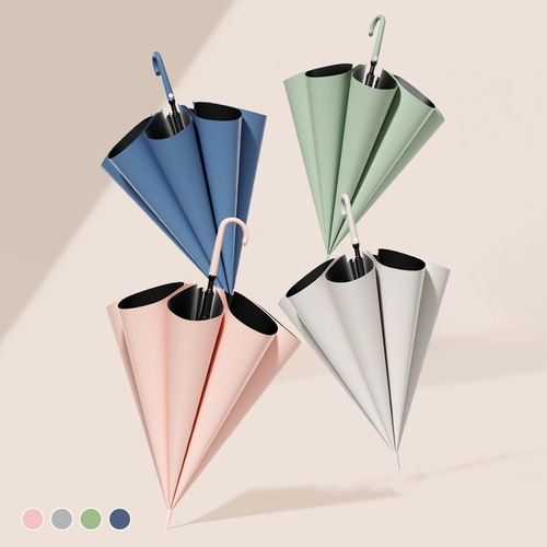 [포유렐라] 아이스크림 파스텔 장우산(4colors) 튼튼한 태풍 골프 대형 장마철